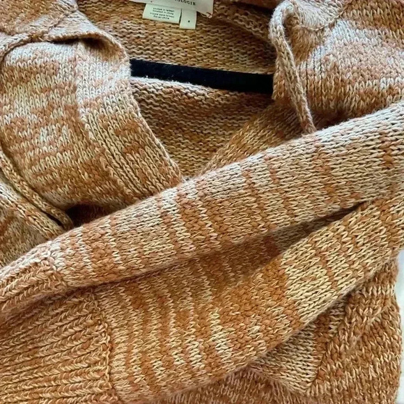 Anthropologie V- Neck Pull Over Sweater with Tie at the Neck - Picture 3 of 5